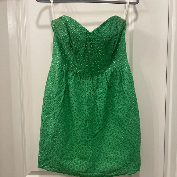 shoshanna green dress Shoshanna
